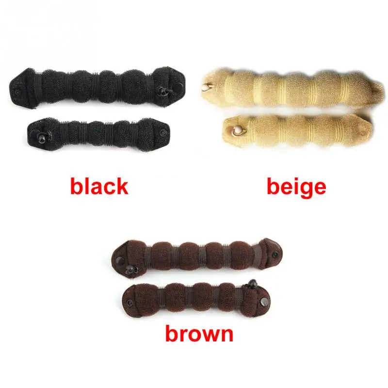 2 шт булочки Braider DIY волосы легко девушки нейлон Удобная веревка Пряжка веревка для волос