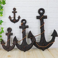 creative ship anchor mediterranean style decoration wood boat ship nautical home decor anchor bar wall decoration garden fig