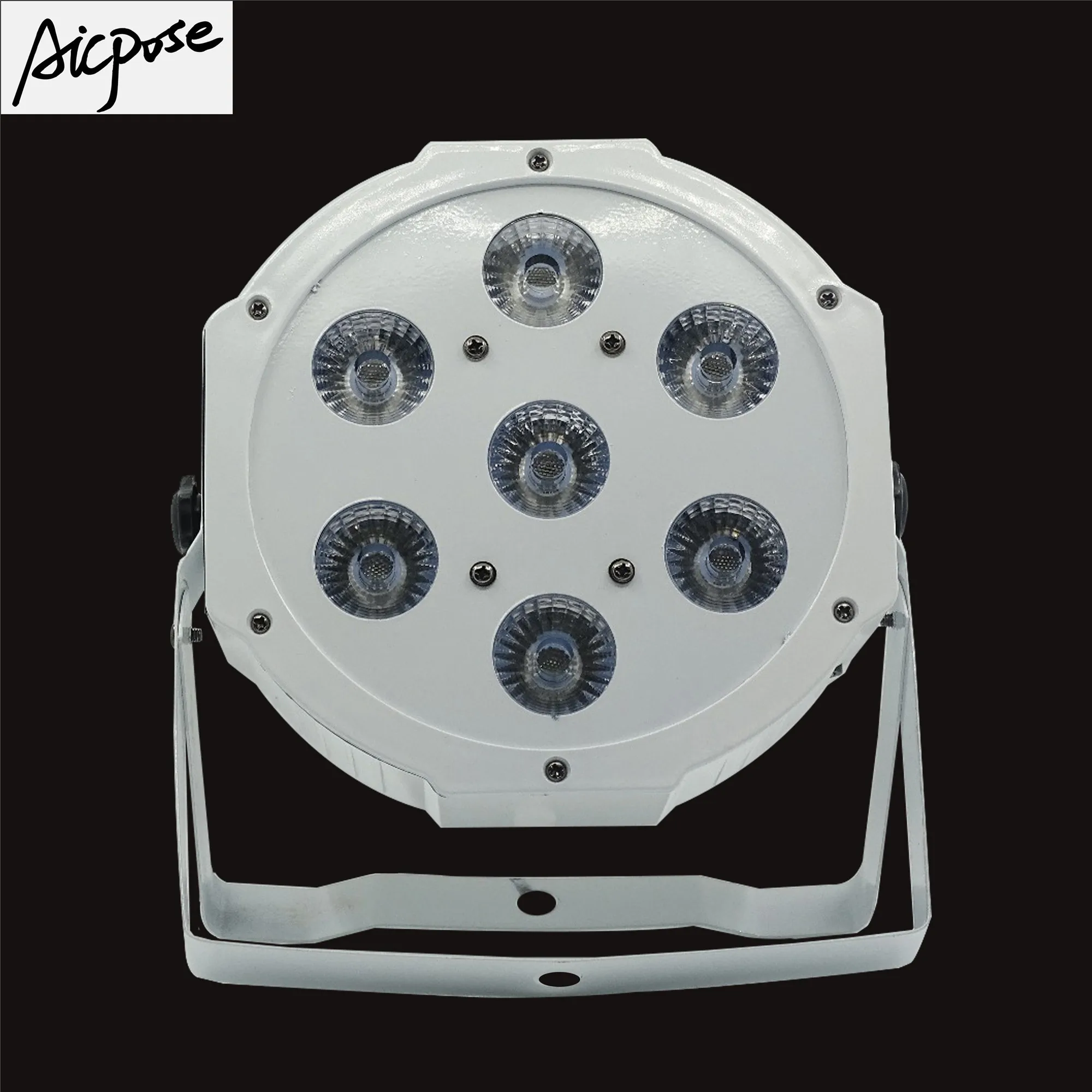 2 шт./лот 7*12 Вт Ультраяркий плоский белый светодиодный светильник 7x12 Гладкий RGBW