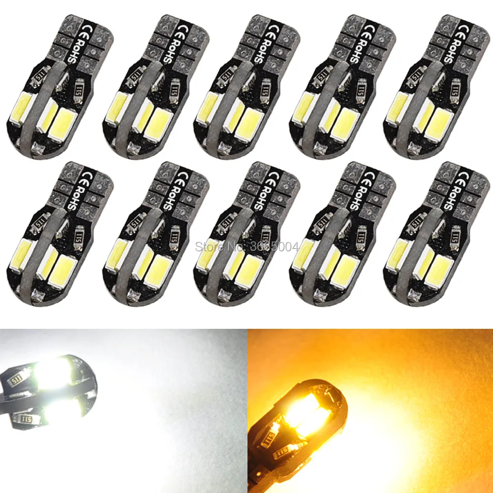 10 шт. Canbus Error Free T10 8 5730 SMD СВЕТОДИОДНЫЙ Автомобильный боковой клиновидный