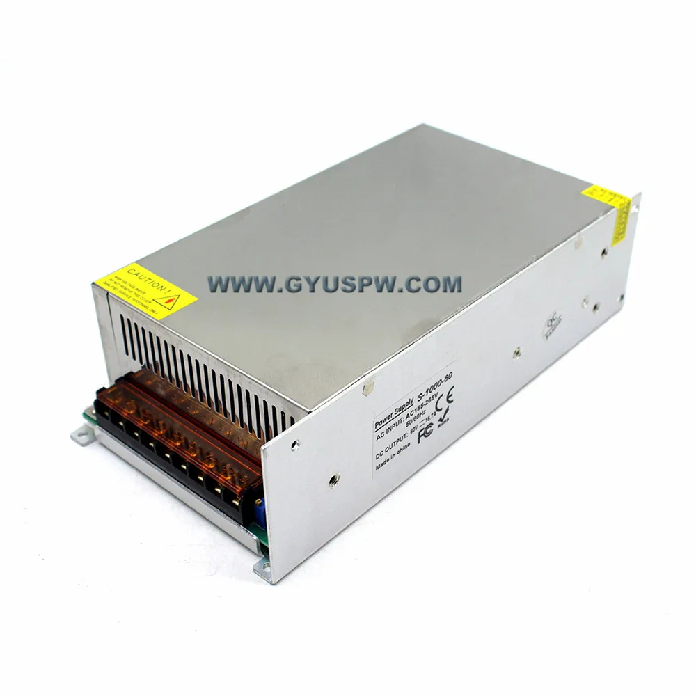 Фото 1000W 60V 16.7A одиночный выход импульсный источник питания AC к DC SMPS для промышленности 1000W 60V 16.7A одиночный выход импульсный источник питания AC к DC SMPS для промышленности