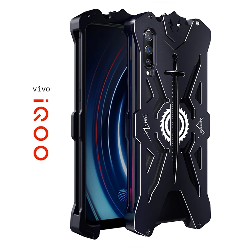 Роскошный Металлический противоударный чехол-бампер ADKO для Vivo IQOO алюминиевый