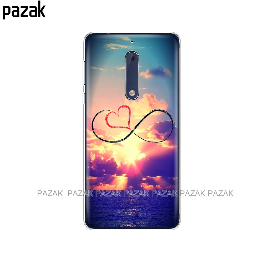 Силиконовый чехол для Nokia 1, 2, 2,1, 3, 3,1, 5, 5,1 plus,, мягкий ТПУ чехол для задней панели телефона, противоударный чехол с принтом, бампер, корпус