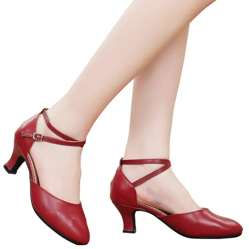 Женские кожаные туфли HoYeeLin для бальных танцев и вечеринок женские комнатных на