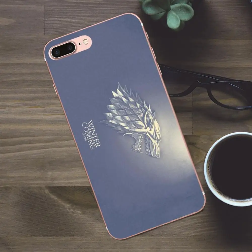 Игра престолов зима подходит для Apple iPhone 4 4S 5 5C SE 6 6S 7 8 Plus X Galaxy A3 A5 J1 J2 J3 J5 J7 2017 мягкий