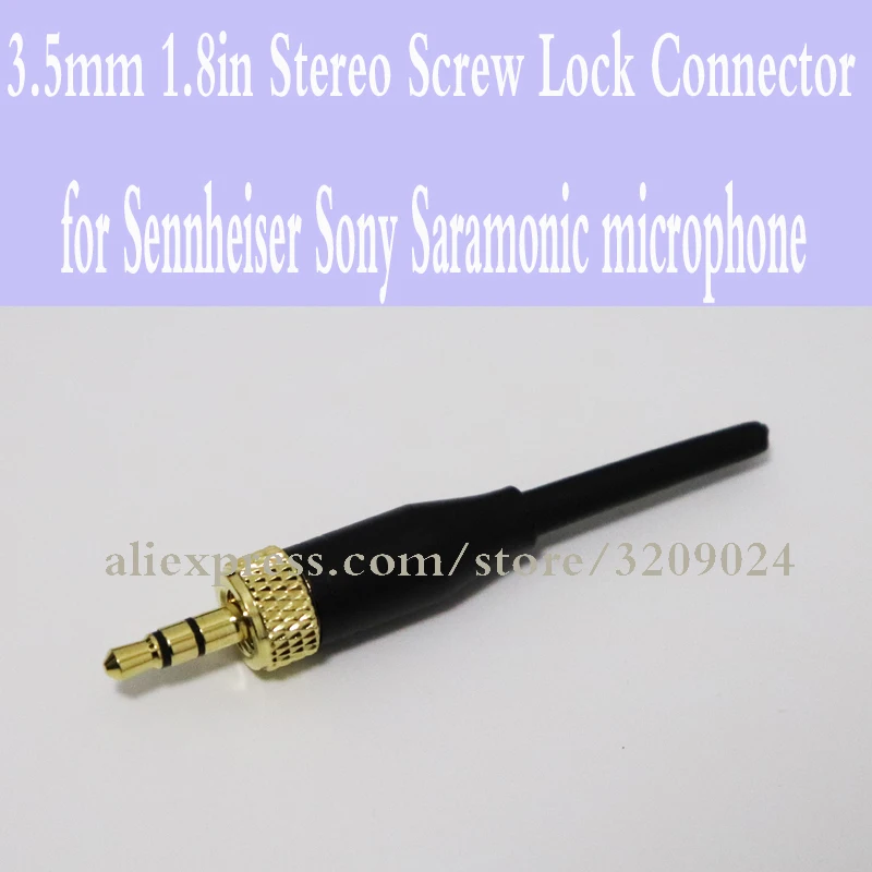 Золотой разъем с винтовым замком 3 5 мм 1 8 дюйма для Sennheiser EW100 EW300 EW500 G1 G2 G3 Sony Saramonic