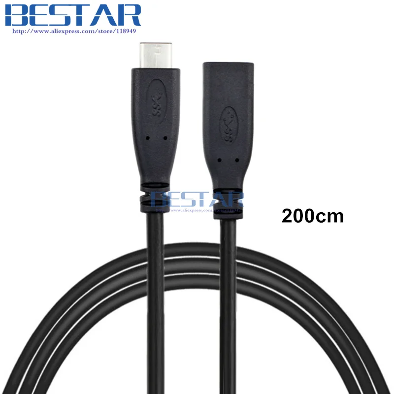 Кабель-удлинитель USB 3 1 Type-C штекер-гнездо USB-C для ноутбуков и Macbook планшетов 2 м 6