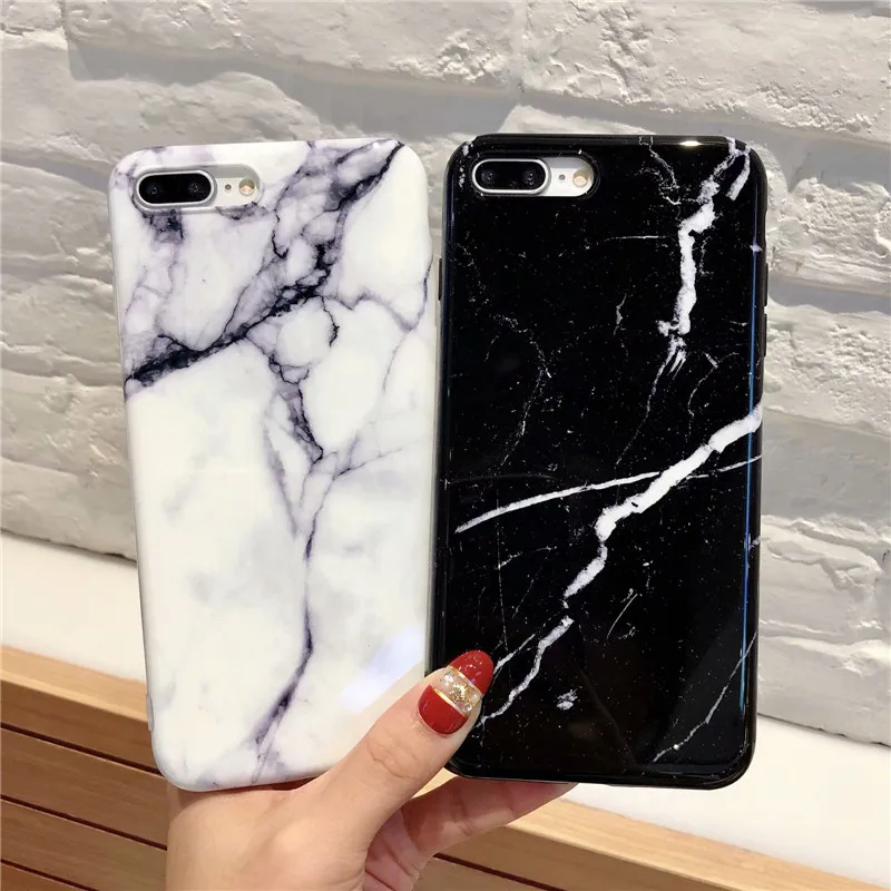 360 градусов полный корпус защитный чехол для iPhone X 6 6S 7 8 Plus модный мрамор камень Мягкий силиконовый чехол для iPhone 7 Чехол стекло