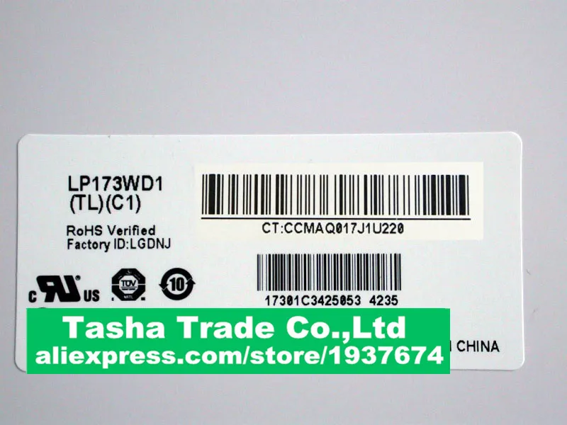 

ЖК-экран LP173WD1 TLC1, 40pin LVDS, ЖК-экран, панель, оригинал, Новинка
