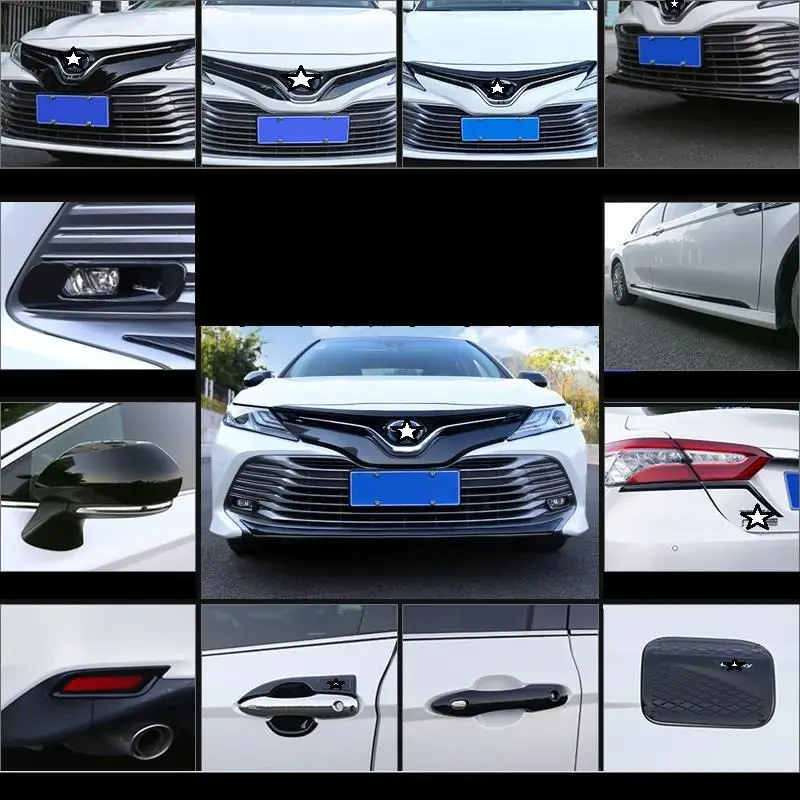 Auto Automobile Chromium Modified Decorative Car Styling Bright Sequins Decoration Accessory Covers 18 19 FOR Toyota Camry | Автомобили и