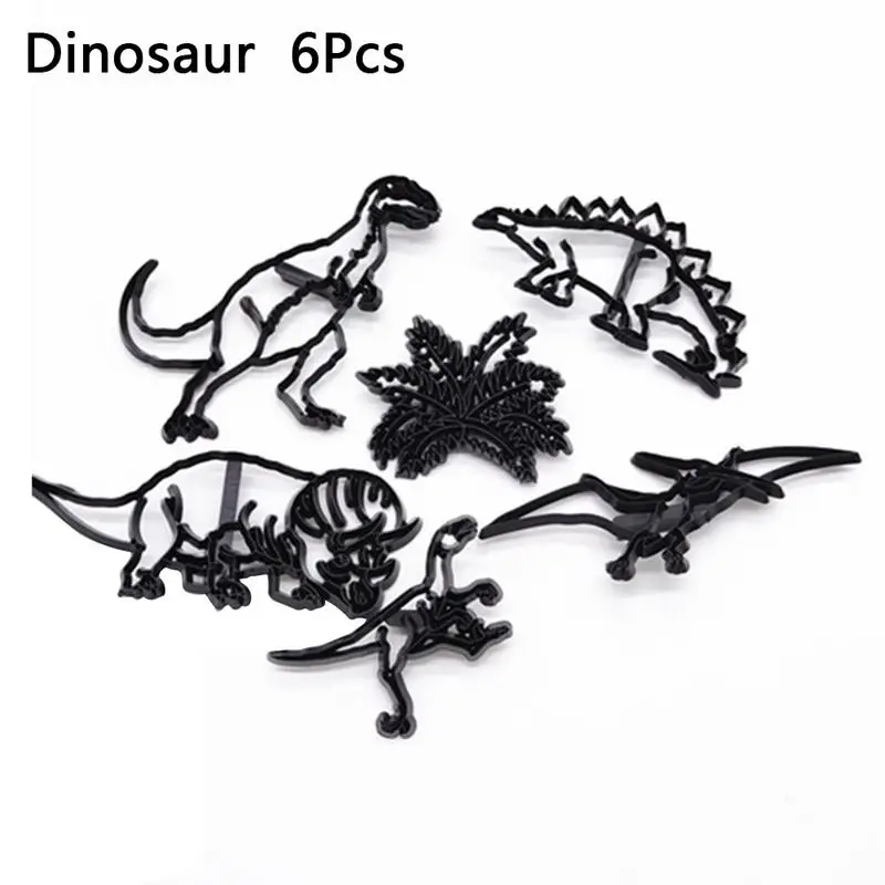 Dinosaur 6Pcs 21 шт. формочка для печенья в виде животных, резак для тиснения пиратского пространства, форма летающего динозавра, форма для торта, инструмент для украшения торта, Прямая поставка, M3 - Цвет: Dinosaur 6Pcs