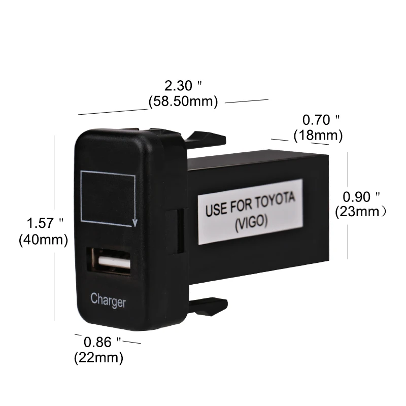 Для Toyota Led USB Автомобильное зарядное устройство вольтметр 5 в 2 1 а разъем адаптер
