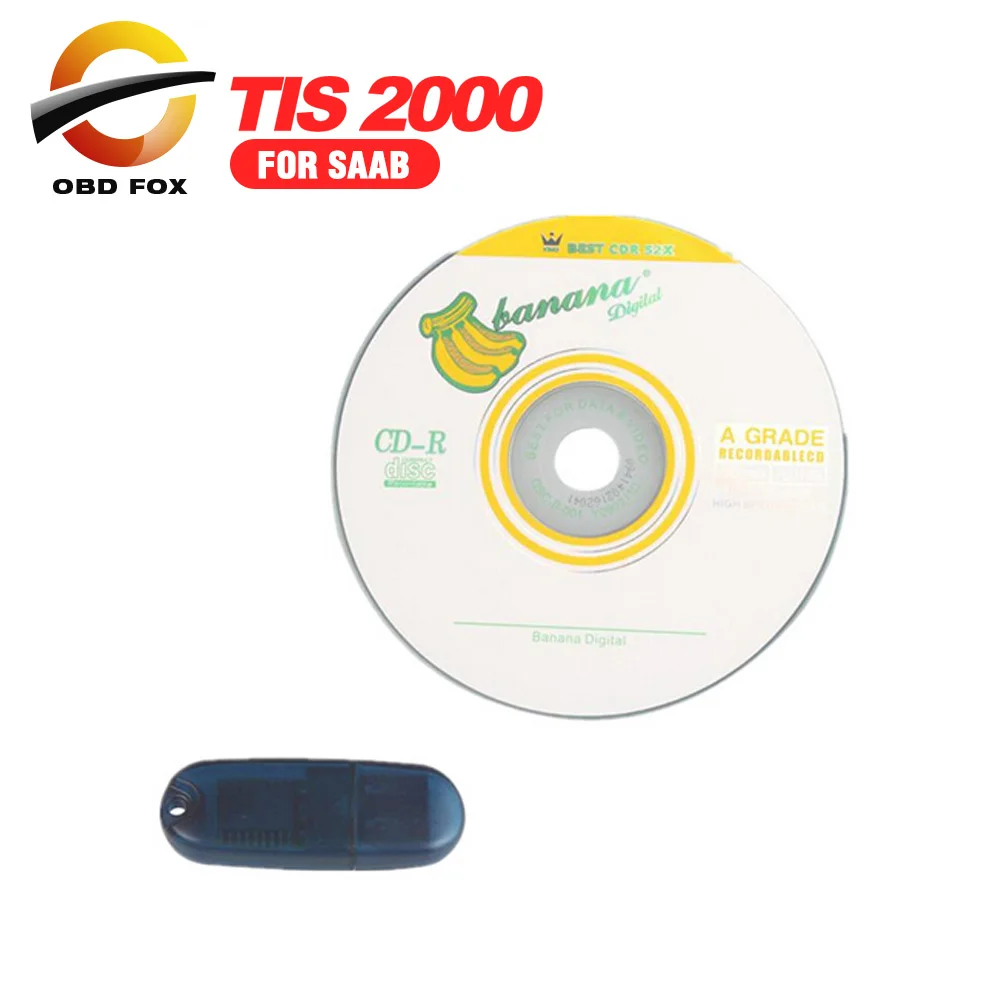 TIS2000 компакт дисков и usb ключ для TECH2 SAAB автомобиля Модель Тис 2000 программное