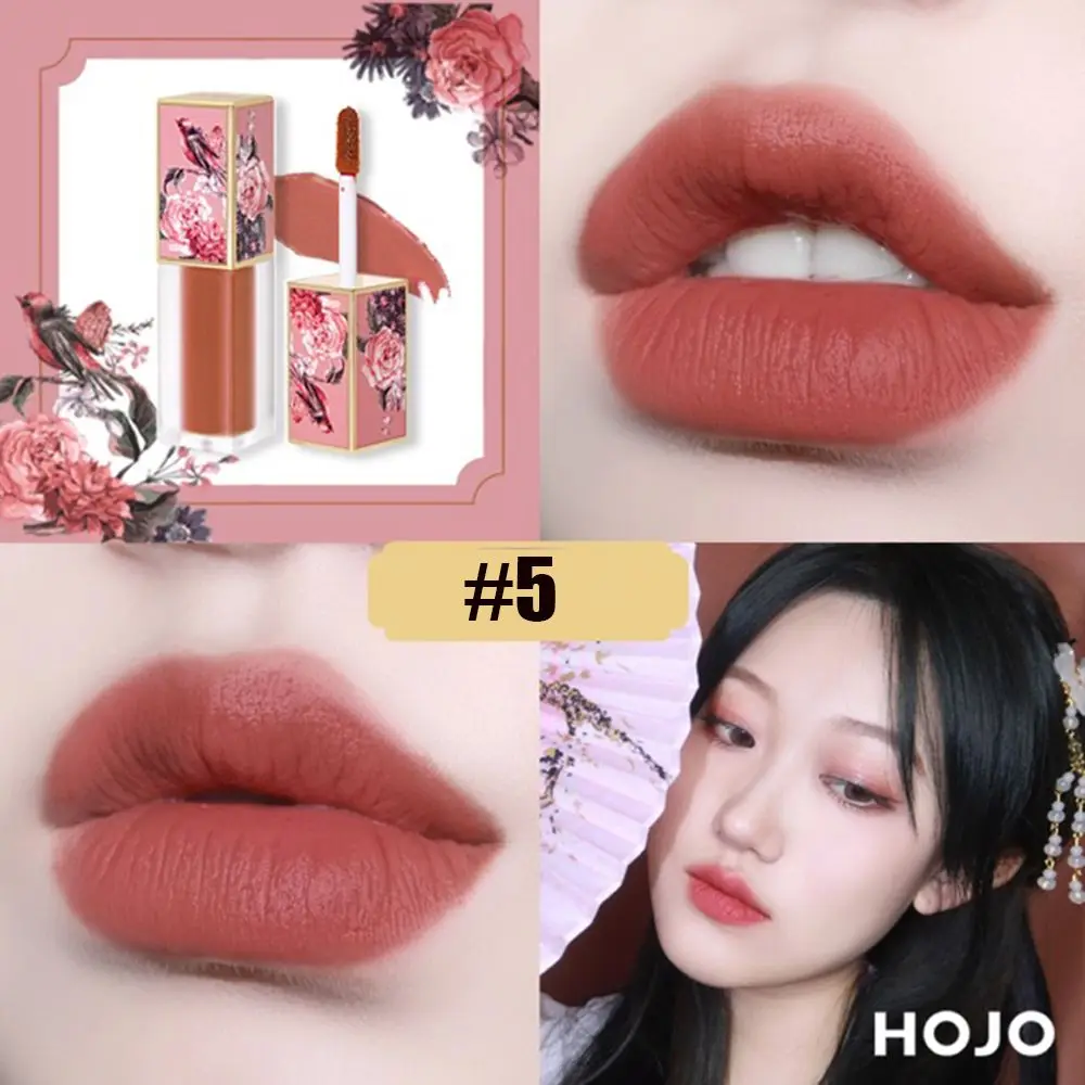 5 Chinese Style Palace Museum Lipstick Moisturizer Non-Sticking Cup Lip Stick Matte Waterproof Lip Stick Women Lips Makeup Gifts - Цвет: 5