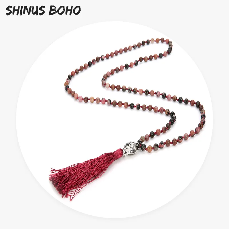 SHINUSBOHO разноцветное ожерелье с подвеской из натурального камня для мужчин и