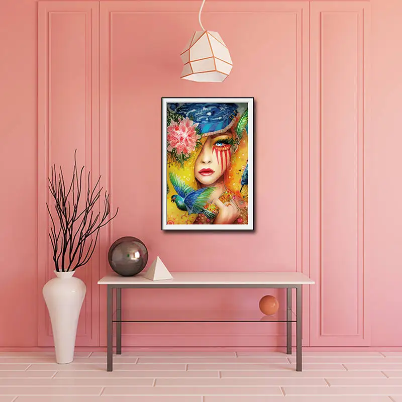 Абстрактный плач девушка картина маслом на холсте Современные слезы печать