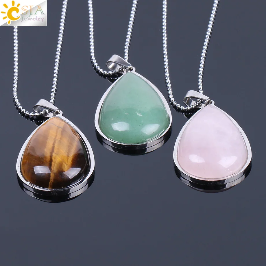 CSJA натуральный камень ФИОЛЕТОВЫЙ РОЗОВЫЙ КВАРЦ тигровый глаз хрустальные бусины