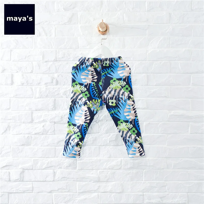 Mayas/модные обтягивающие штаны с волнистым принтом для девочек детские узкие