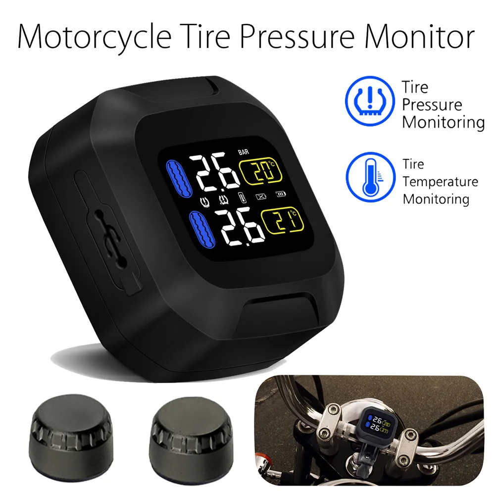 M3 водонепроницаемый мотоцикл LCD TPMS система контроля давления в шинах
