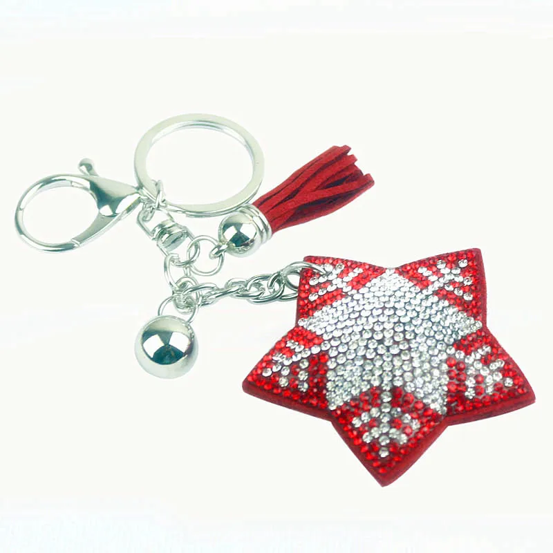 Новая подвеска из снежинки, Очаровательная цепочка для ключей, Женская сумочка, висячий декор, ювелирный брелок, рождественские подарки