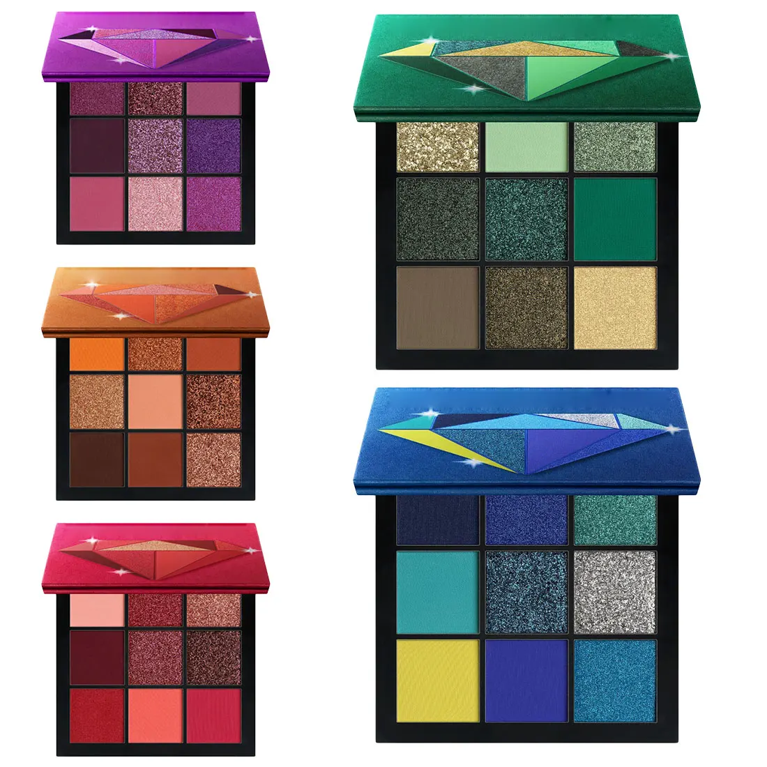 

High light repair eye shadow tray eye shadow disc 9 color lazy pearlescent matte eye shadow glitter powder beginner suit