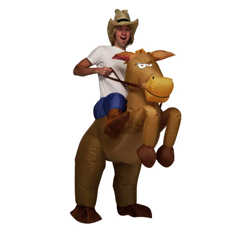 Надувные Ковбой Костюм пастушка Верховая езда Hallowee маскарадный костюм |