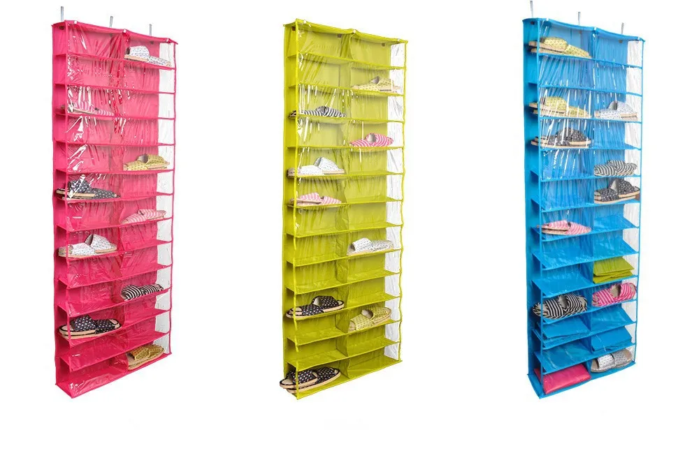 26 пар обувной стеллаж карманный подвесной Органайзер/стеллаж дверной экономия