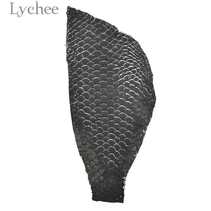 10 Lychee Genuine Fish Skin Leather Piece Multicolor Leahter Fabric DIY Sewing Material For Shoes Handbags - Цвет: 10