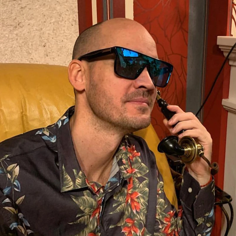 Мужские квадратные солнцезащитные очки HBK Винтажные Солнцезащитные в стиле