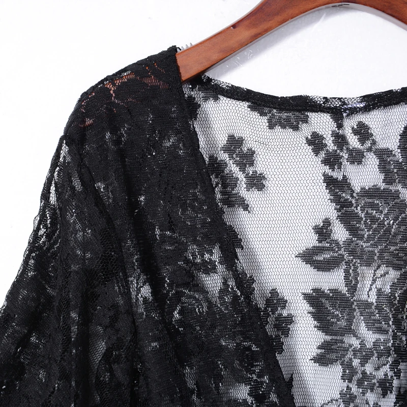 

CALOFE Long Lace Sexy Beach Cover Up Swim Dress Women Beach Dress Bikini Cover Up Swimwear Women Cover-up Bikini Swimsuit Cover