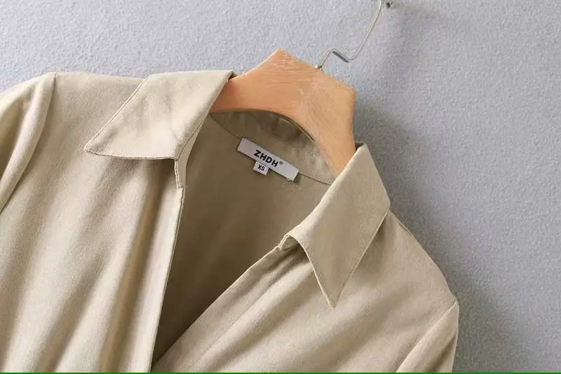 2019 летнее Новое поступление Брендовое дизайнерское льняное платье с отворотом