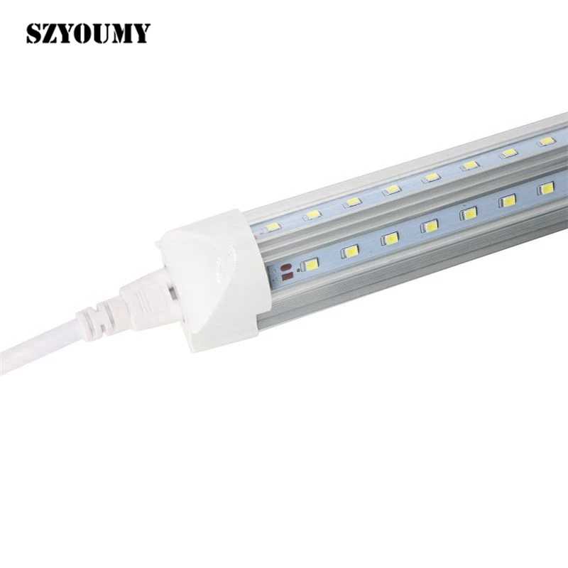 Светодиодные трубки SZYOUMY 50 шт. 4 фута 5 футов 6 8 T8 встроенные двухсторонние