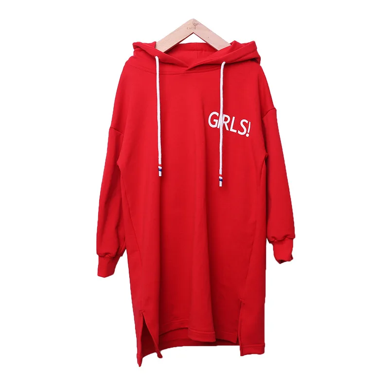 2019 весеннее платье-свитер для девочек-подростков детские платья в красную и