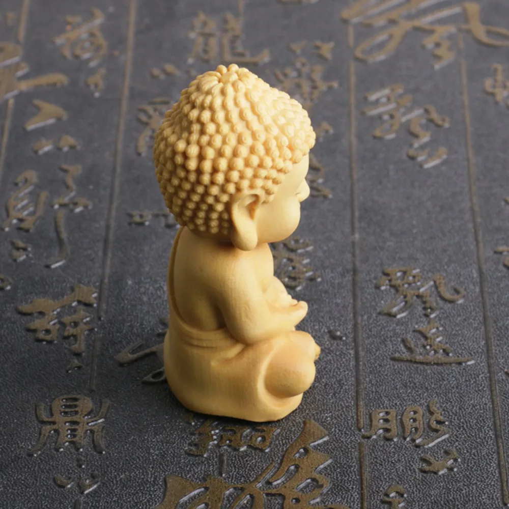 Резьба по дереву и бусины Будды китайская фотостатуя скульптура амулет