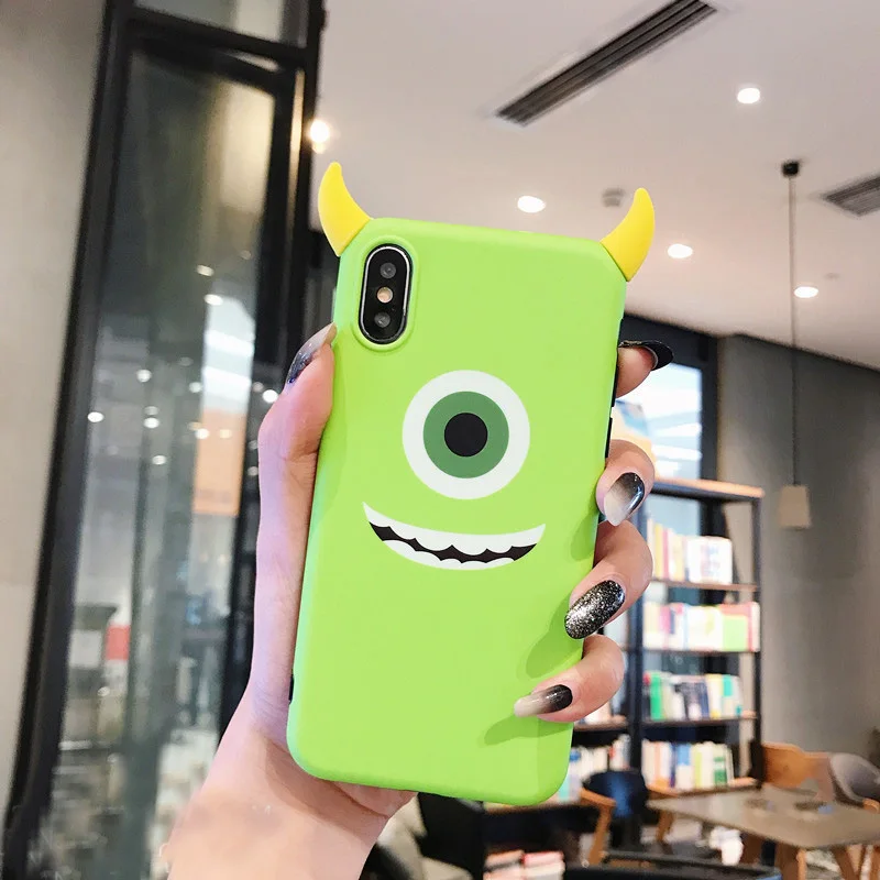 Мягкий чехол для iphone XR iPhone X XS Max 8plus 7 7plus 6 6S plus милый 3D-чехол с монстрами |