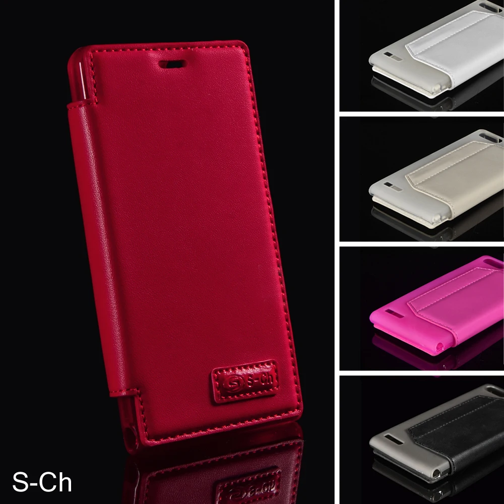 Мини чехол для Huawei Ascend G6 P6 модный тонкий Чехол портмоне из искусственной кожи с