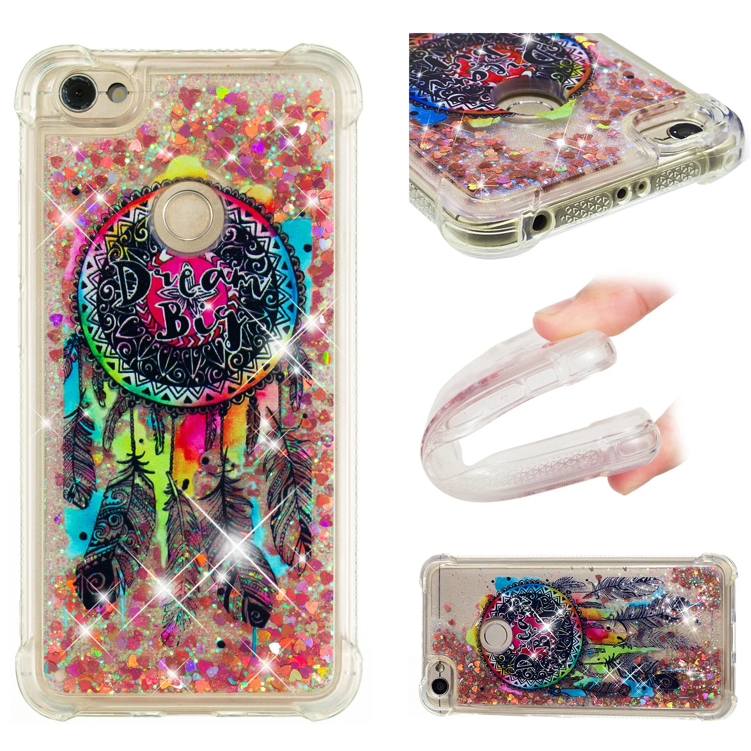 Силиконовый чехол из ТПУ для Xiaomi Redmi Note 5A 5 A Prime Dynamic Liquid Quicksand Cover Xaomi Xiomi A5 / Y1