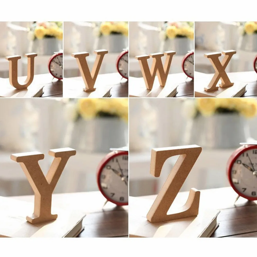 Вечерние предметы первой необходимости от A до Z деревянные цветные буквы