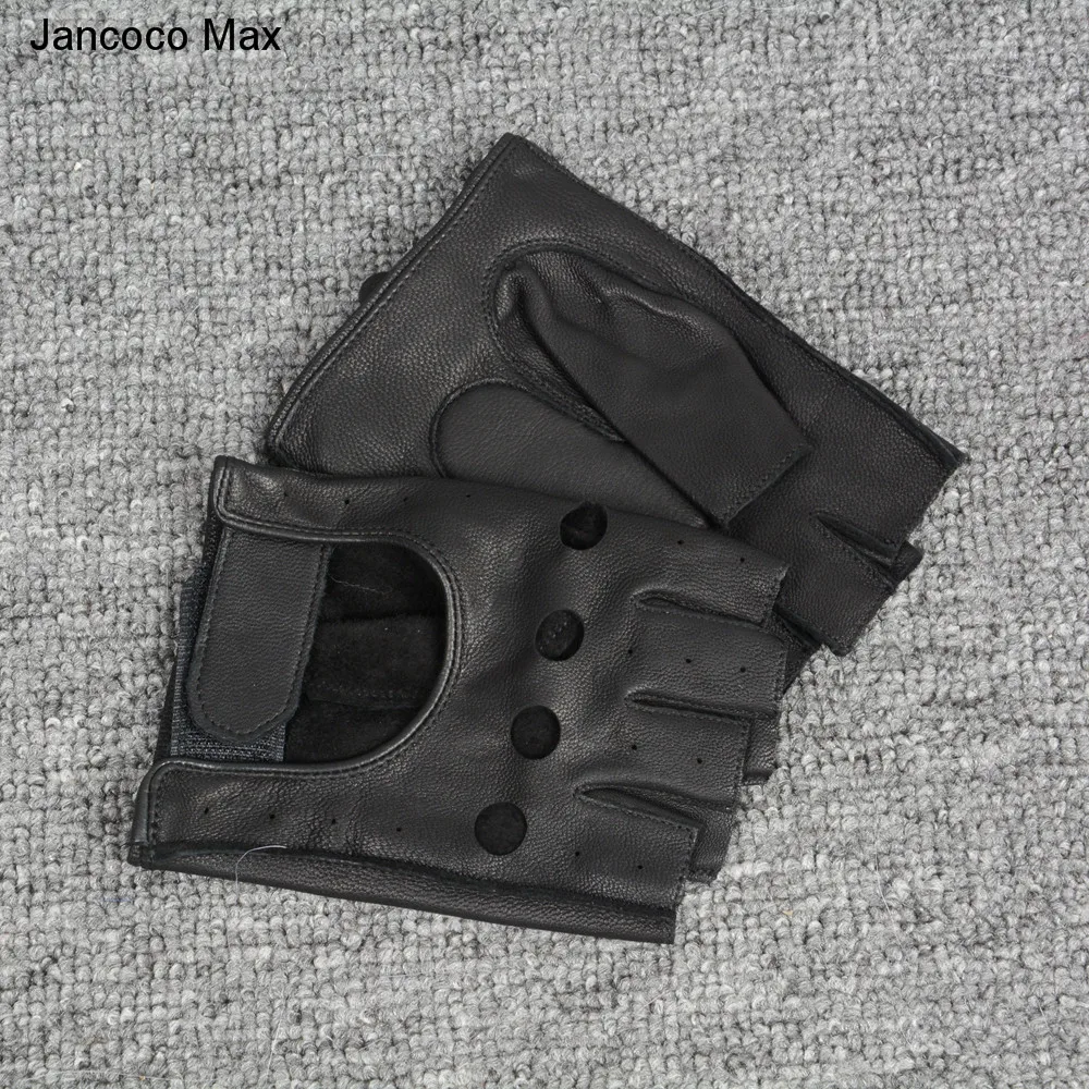 Jancoco Max мужские перчатки из натуральной оленьей кожи на половину пальцев, высококачественные перчатки для вождения без пальцев S7199
