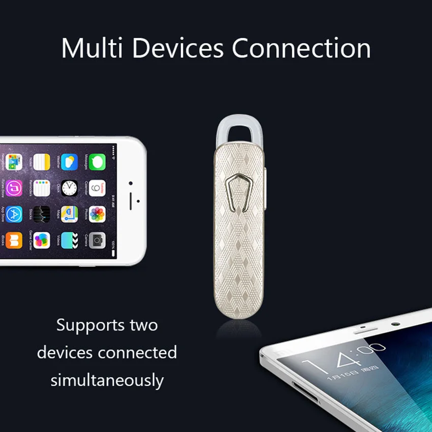 Мини Bluetooth наушники Aimitek спортивные беспроводные бизнес гарнитура громкой связи