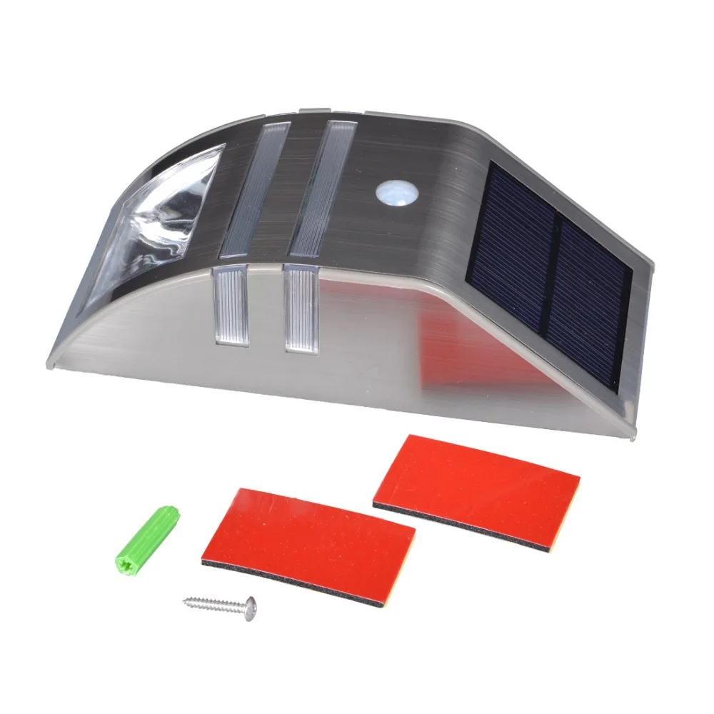 STAINLESS LED SOLAR SECURITY LIGHT SPOTLIGHT PIR SENSOR OUTDOOR GARDEN WALL LAMP | Лампы и освещение