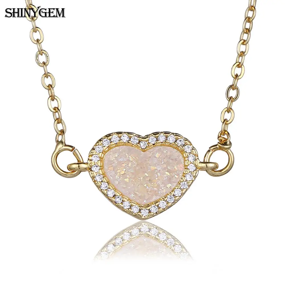 ShinyGem романтическое ожерелье в форме сердца маленькое Элегантное с подвеской