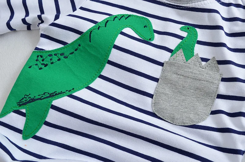 Футболка Детская осенняя из хлопка с принтом динозавра|baby t-shirt|cotton boysdinosaur child |