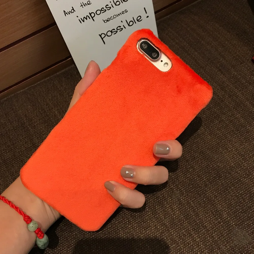 KIYLCZXYCM Одежда высшего качества плюшевые телефон чехлы для Iphone 8 Plus Чехлы пушистый