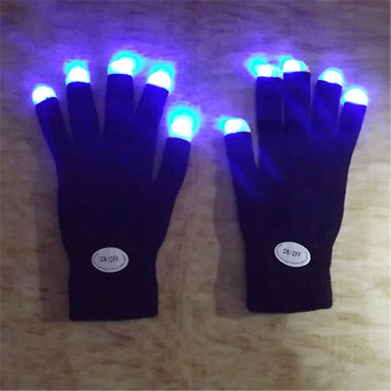 Пальца led Прихватки для мангала Радуга вспышки Для женщин СВЕТ палке Прихватки для мангала варежки BC67 T55
