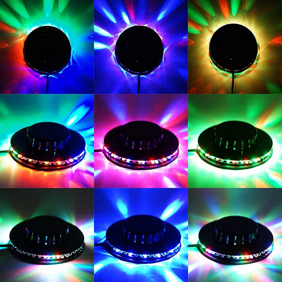 Мини 48 светодиодов 8 Вт RGB Подсолнечник лазерный проектор светильник ing Дискотека Сценический светильник бар DJ звуковой фон Настенный светильник лампа для рождественской вечеринки