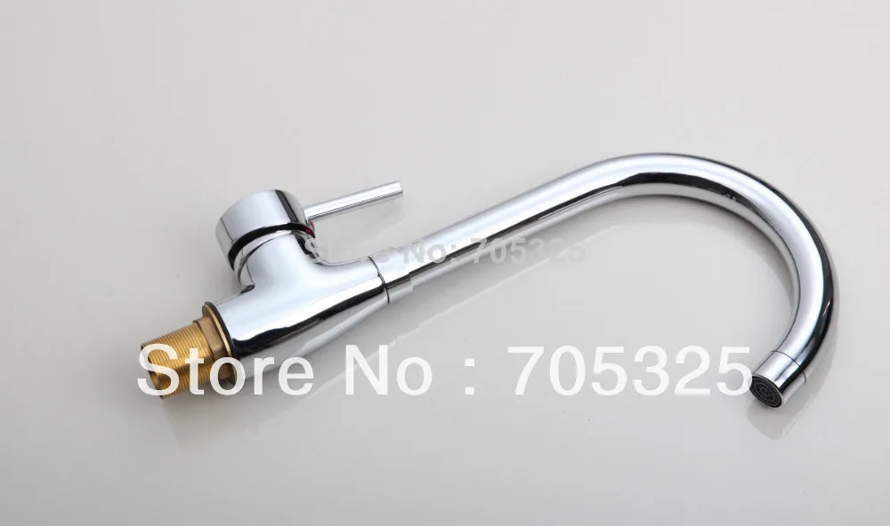 Classic Single Handle Hot &ampCold Waterfall Chrome Finish Kitchen Basin&ampSink Mixer Tap Brass Faucet AD-8053 | Обустройство дома