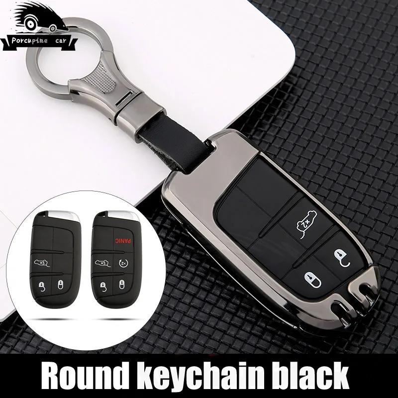 Чехол для ключей из оцинкованного сплава Fiat Jeep Cherokee Compass Patriot Dodge Journey Chrysler 300C