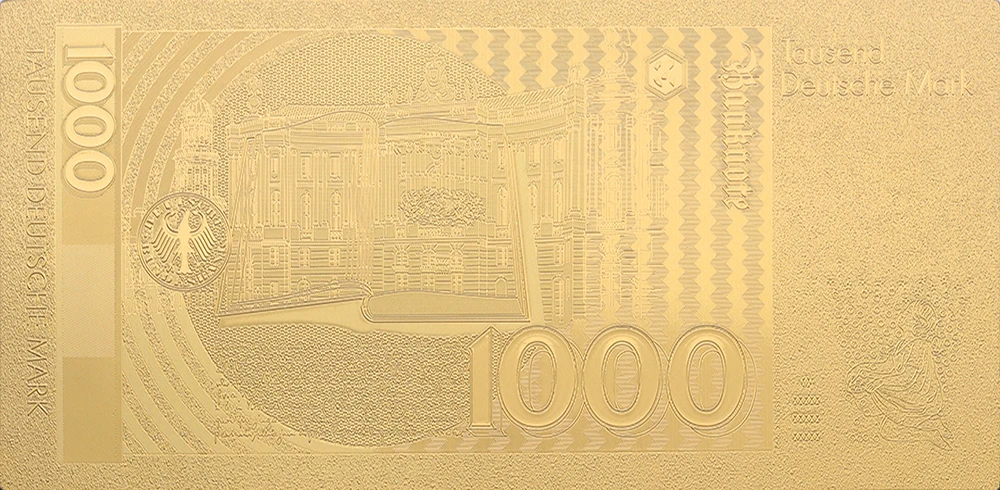 Золотые банкноты VNFURU Deutsche Mark 24 K золотые Creative500 для банкнот с золотой фольгой по