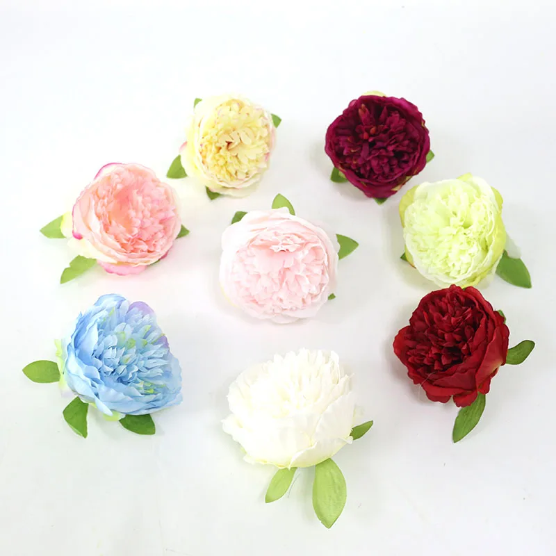 Flone искусственный шелк пионы головы поддельные цветы Свадебные невесты гирлянды